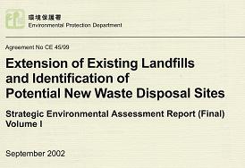 Extension of Existing Landfills and Identification of Potential New Waste Disposal Sites page cover