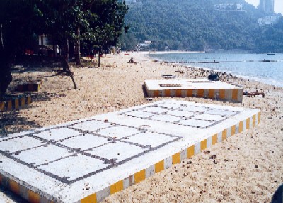 Newly built sewage pumping facility at Deep Water Bay