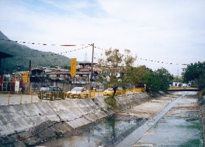 Village houses at the upper reach of Tuen Mun River