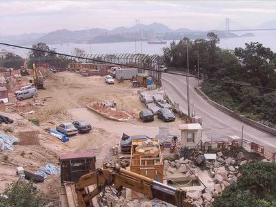 Castle Peak Road widening work in progressh