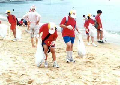 Environmental protection campaigns at beaches