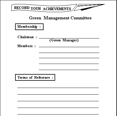 Chart of Record your achievements