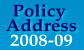 The 2008-09 Policy Address