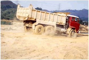 Excess dust emission generated by vehicle movement