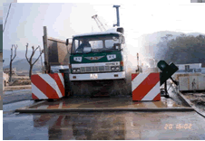 The vehicle exit of the construction site was cleaned