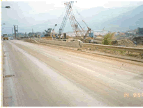 No hoarding was erected at the site boundary and the public road was very dusty
