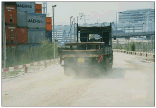 Dust emission from the main haul road