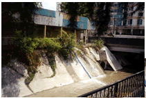Discharge point at the open nullah 