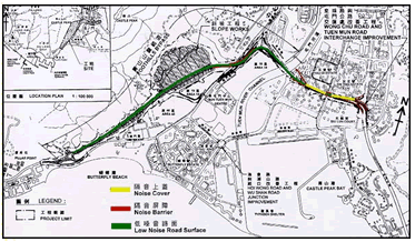 Key Plan of Foothill Bypass & Associated Slope StabilisationWorks, Tuen Mun