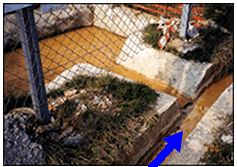 Muddy site effluent discharge to storm drain