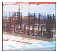 Exposed surface covered by tarpaulin 