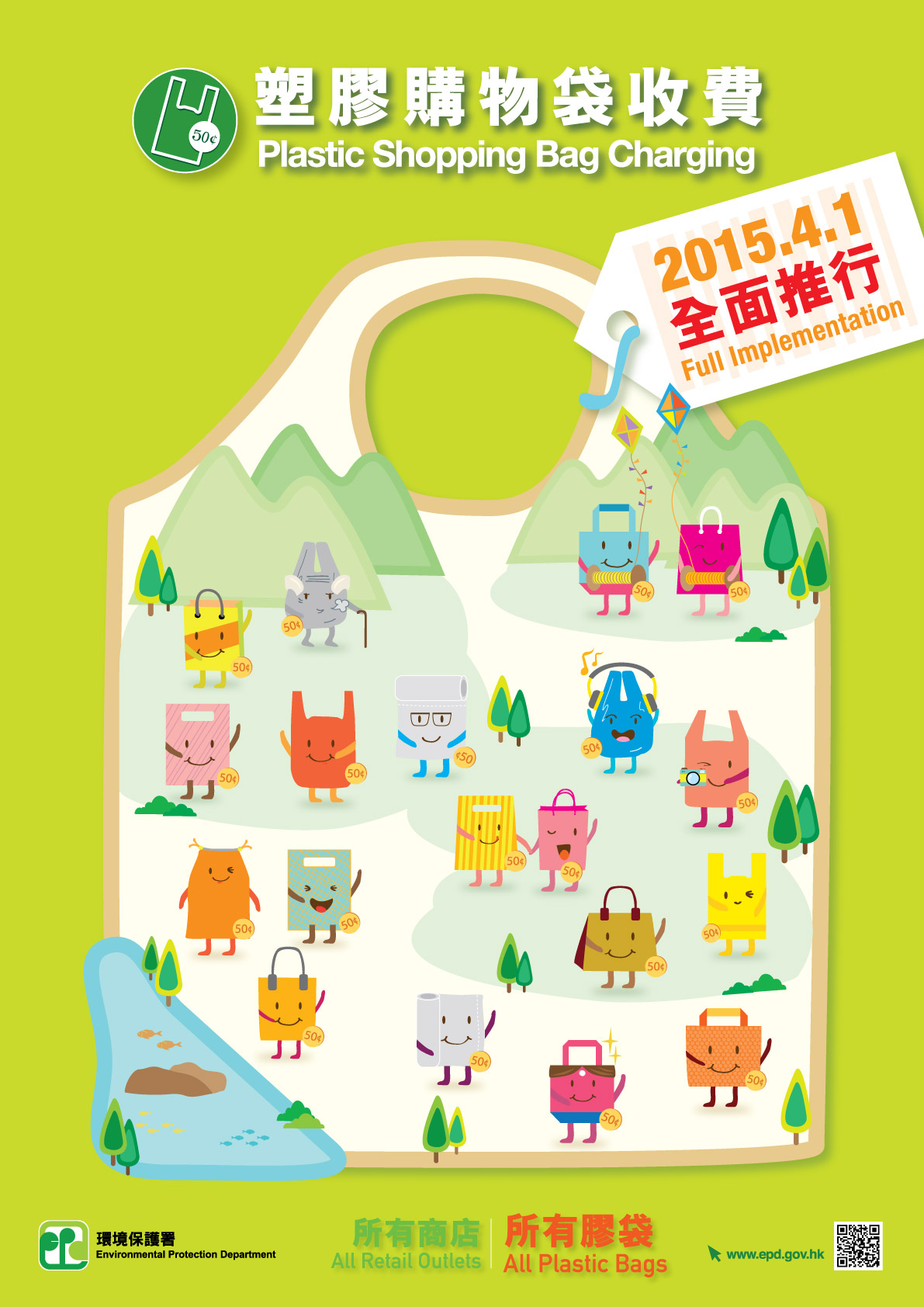 Full Implementation of the Plastic Shopping Bag Charging