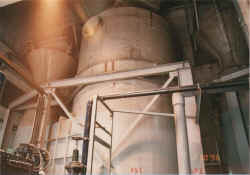 Image of Air is flushed with high flow of waste water in the two venturi scrubbers for dust and primary odour removal.