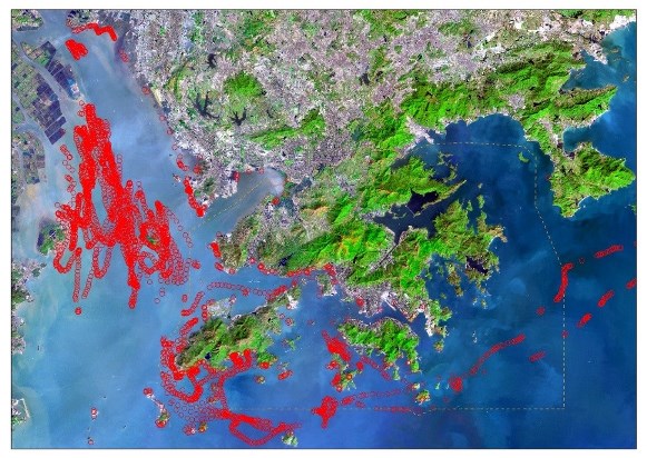模擬海上垃圾在西南風和洋流影響下的擴散情況