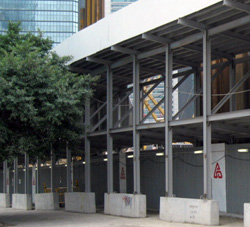 Double deck hoarding for building construction works