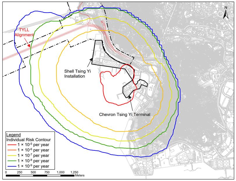 Plate 12.4 Cumulative Individual Risk Contours for Chevron Terminal and ...