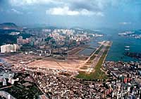 Photo of Kai Tak Airport before decommissioning. 