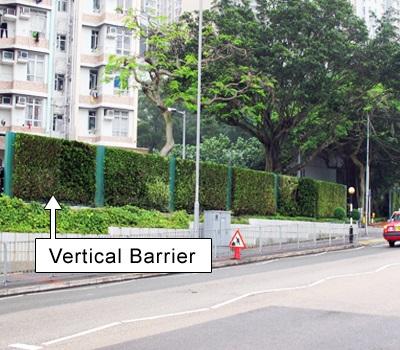 photo of vertical barrier
