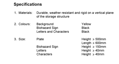 Warning Sign for Storage Area. Warning Sign for Storage Area.