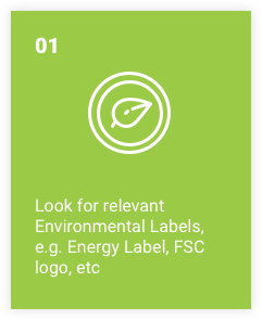 Look for relevant Environmental Labels