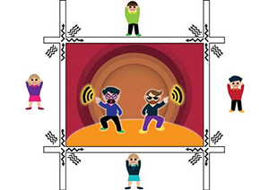 Vibration from dancing and strong bass