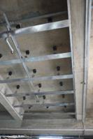 Isolation spring mounted ceiling under installation