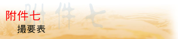 附件七 撮要表