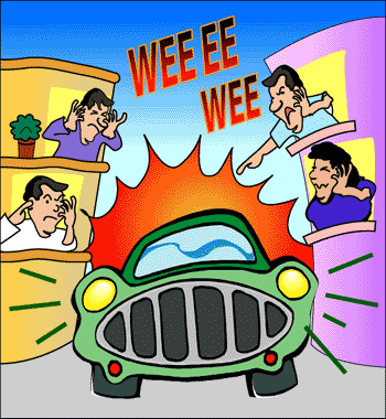 圖片顯示汽車防盜系統噪音的滋擾