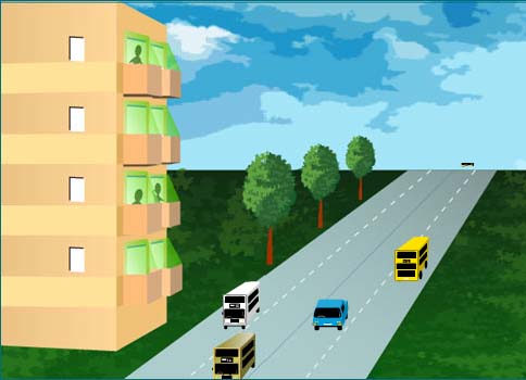 利用露台,減低道路交通噪音影響的圖片