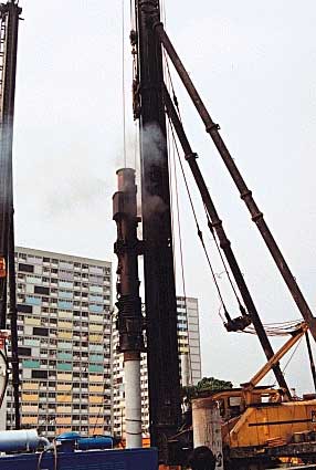 Photo of piling work
