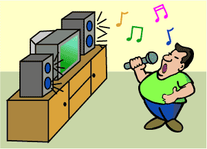 Image of samples of noise from domestic premises (e.g. radios, karaoke)