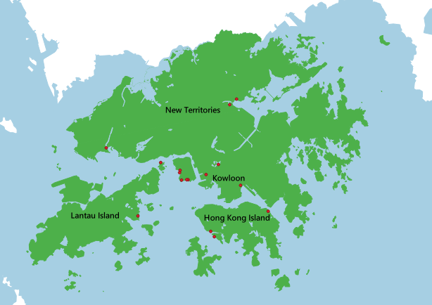 Locations of Existing PHI Sites
