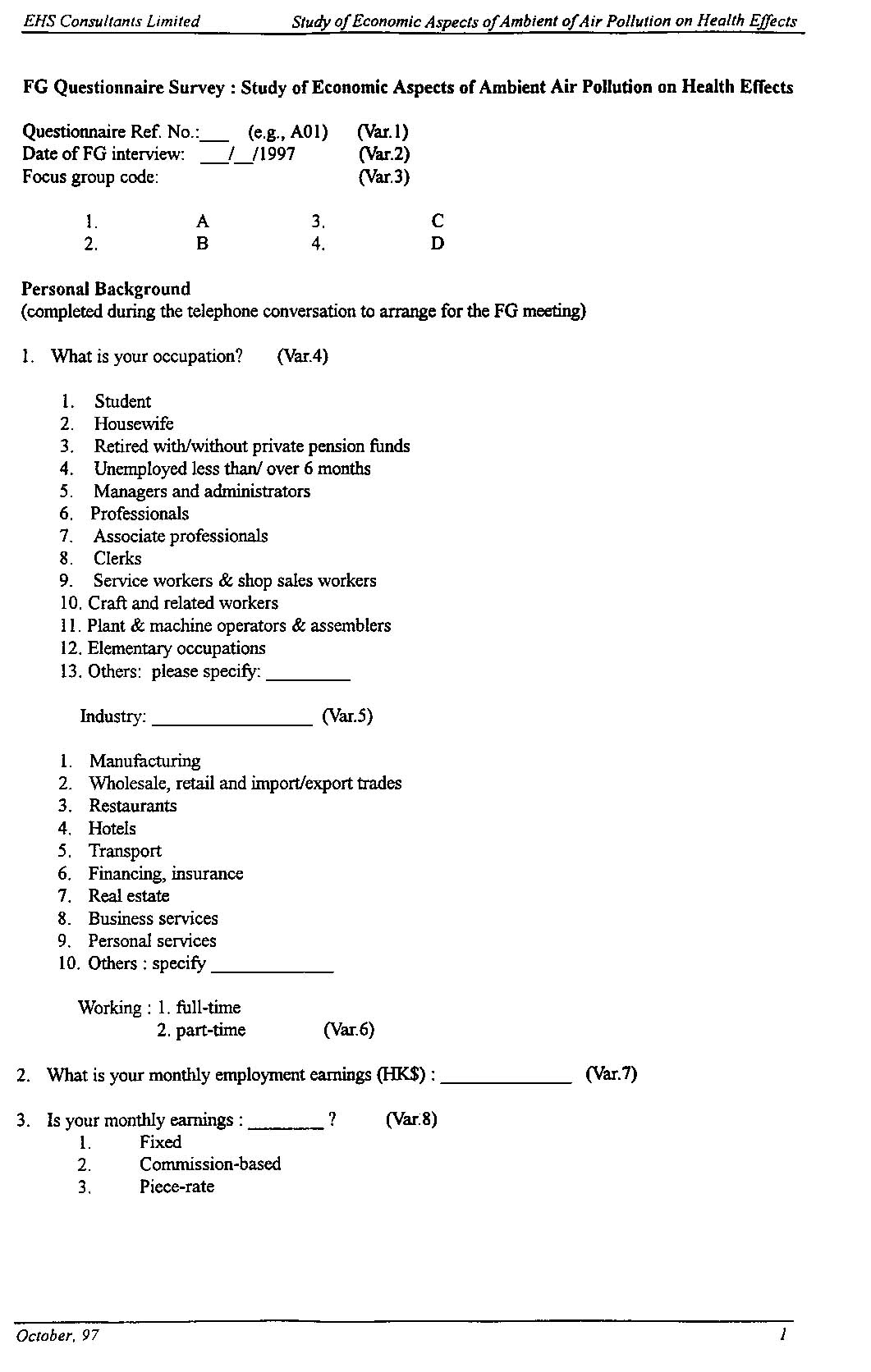 Study of Economic Aspects of Ambient Air Pollution on 