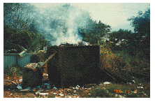 Photo of Open incineration of construction waste