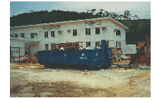 Photo of Implemented blue skip collection method to control unacceptable waste handling and disposal methods
