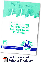 Image of A Guide to the Registration of Chemical Waste Producers Dowload Whole Booklet