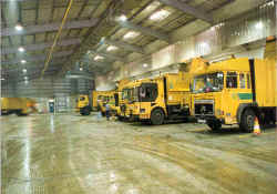 Image of Exhaust emission from RCVs accumulated in the tipping hall is extracted by the ventilation duct located at the top of tipping hall, and treated by the Air Scrubbing System.