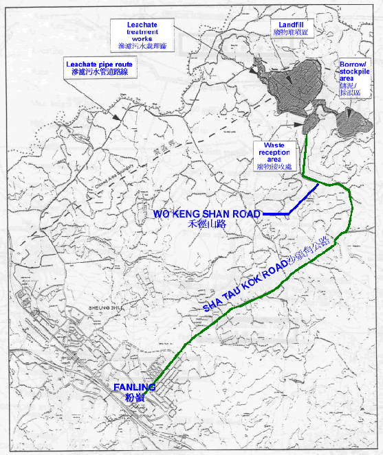 Image of Location Map of North East New Territories (NENT) Landfill
