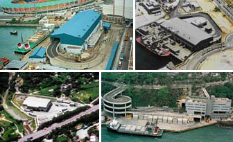 (Top left) Island East  RefuseTransfer Station
(Top right) West Kowloon Refuse Transfer Station
(Bottom left) North West New Territories Refuse Transfer Station
(Bottom right) Island West Refuse Transfer Station 