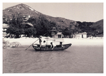 Collecting beach water at Hung Shing Yeh Beach in 1980s