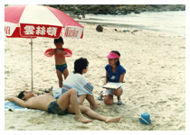 Interviewing beach visitors in an earlier study