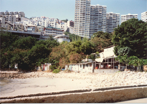 A noticeable drain directing polluted flow into the beach area was an eyesore