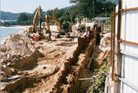 Drainage construction works at Chung Hau