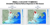 Simulation of Marine Refuse Dispersion in Wet Season