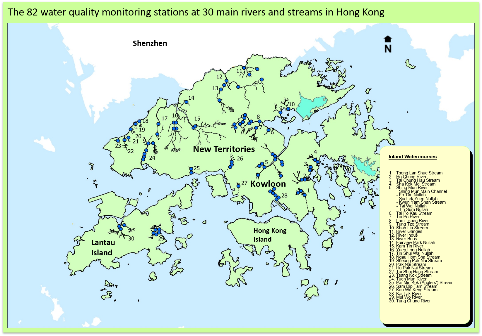 Location of River Monitoring Stations