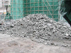 On site segregation of concrete debris
