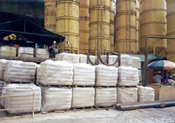 Impervious sheet cover for cement bags