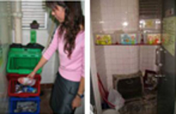 Source separation facilities inside refuse rooms.