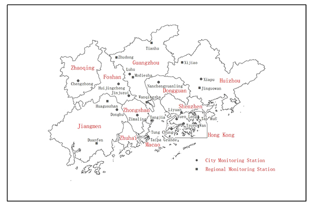 Guangdong-Hong Kong-Macao Air Quality Monitoring Network for the Pearl River Delta region