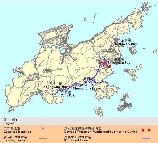 在大屿山与泳滩有关的污水渠工程图片